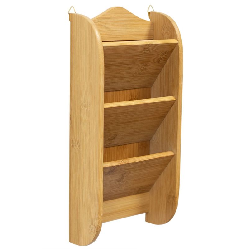 Home Basics 3-Tier Bamboo Letter Rack
