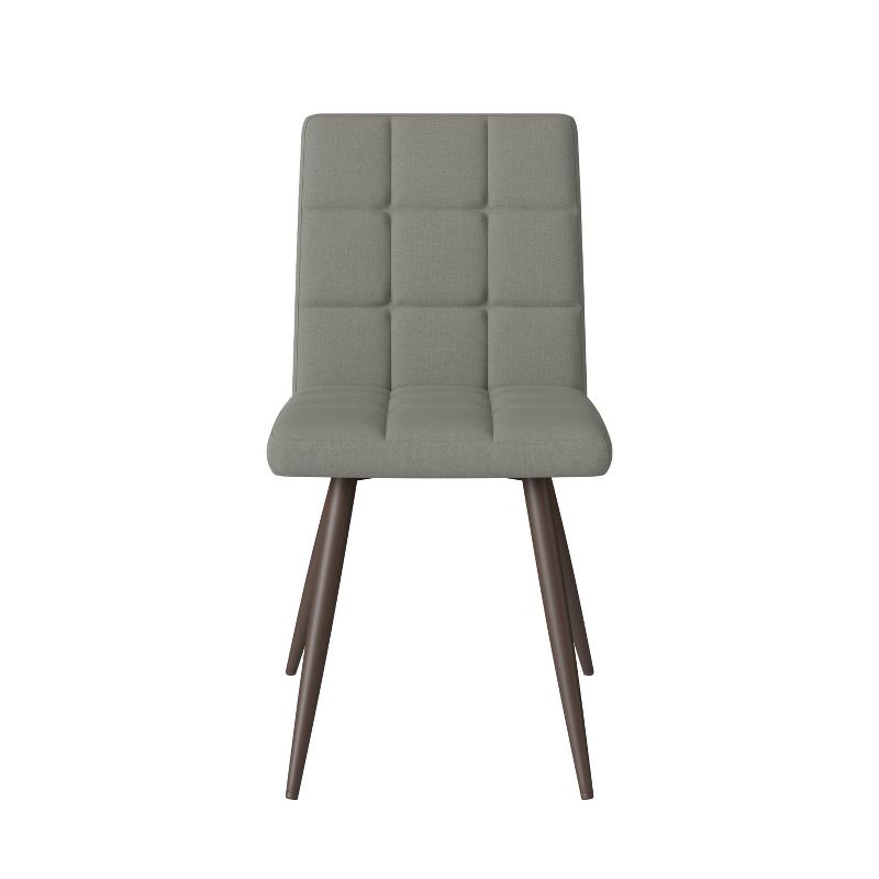 5pc Weinraub Dining Table and Chairs Set Walnut/Smoke Gray - Handy Living