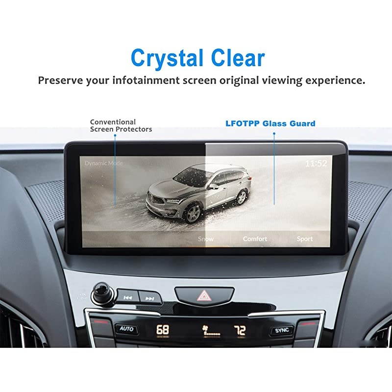 Car Navigation Screen Protector for 2019 RDX 10.2-Inch, Tempered Glass 9H Hardness Audio Infotainment Display Center Touch Protective Film Scratch-Resistant
