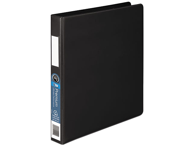 Wilson Jones 87600 Locking No-Gap D-Ring Vinyl Binder, 1" Capacity, Black