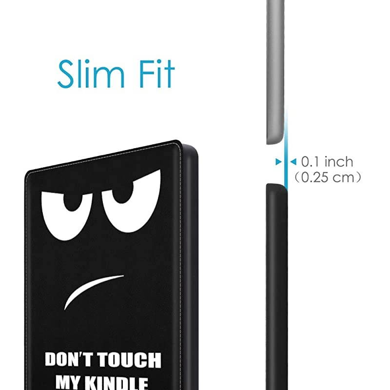 Vegan Leather Case for Kindle Oasis (10th and 9th Gen, 2019 and 2017 Release) - Slim Fit Protective Cover, Don't Touch