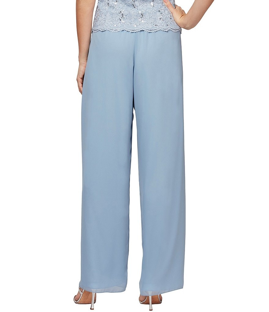 Alex Evenings Wide Leg Chiffon Pant
