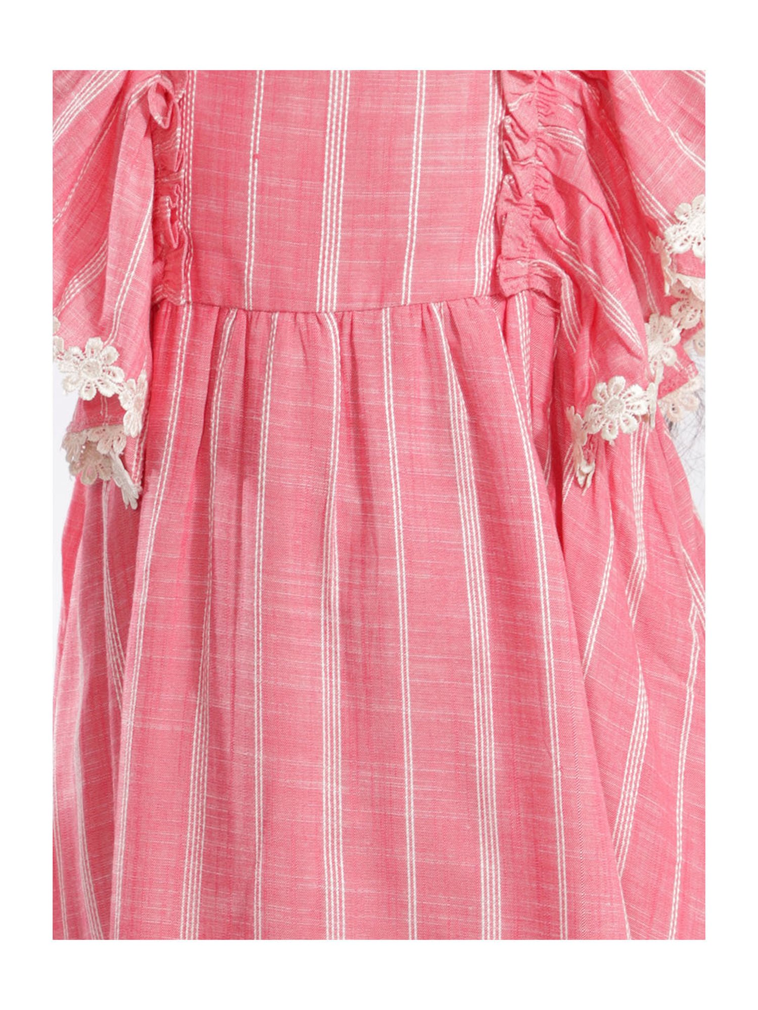Lil Drama Kids Pink Striped Dress