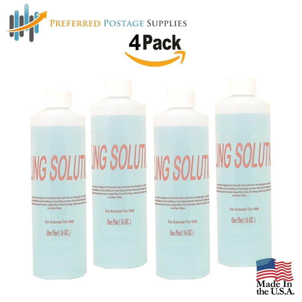 Preferred Postage Supplies Four Pints (64 Oz Total) Sealing Solution Compare to Pitney Bowes E-Z Seal 601-0