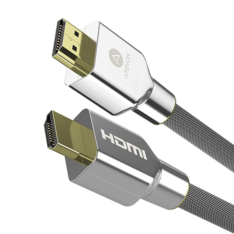 Cable 6 ft 4K High Speed 18Gbps 20 Cable 4K HDR 3D 2160P 1080P Ethernet28AWG Braided Cord Audio ReturnARC Compatible UHD TV Sliver