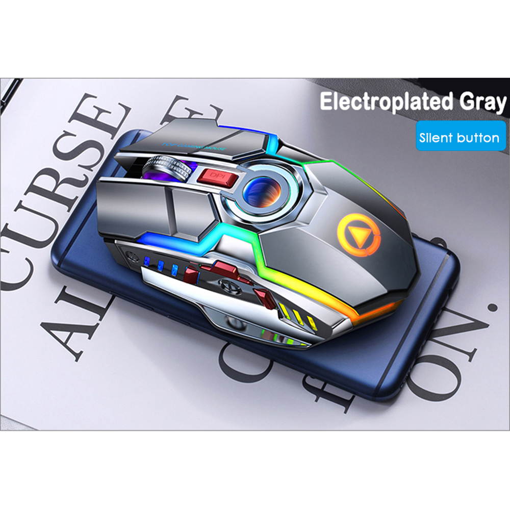 2.4G Wireless Gaming Mouse Rechargeable Silent 7 Color LED Backlit Gaming Mice USB Optical Ergonomic Mouse for PC/LOL CS