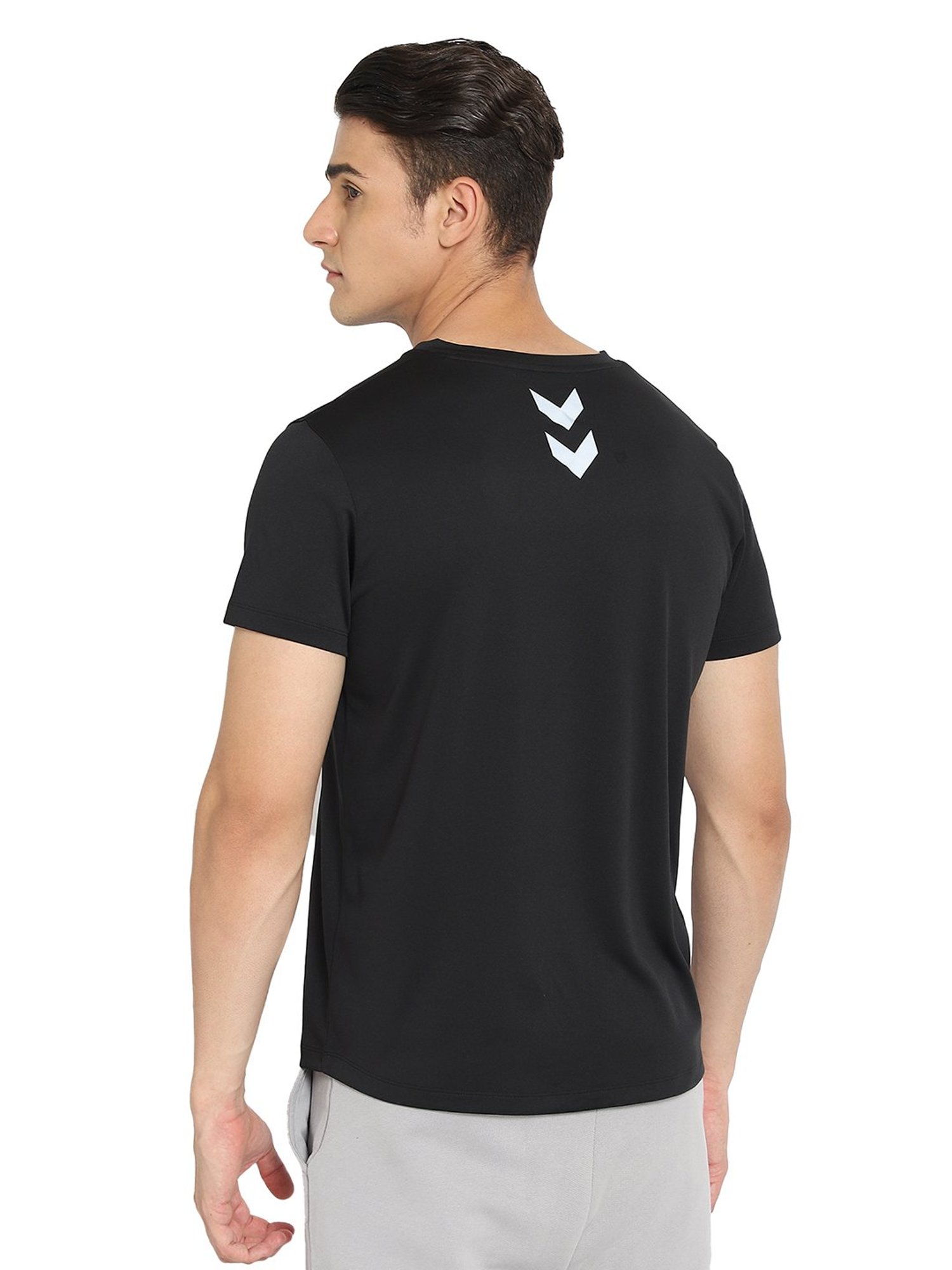 Hummel Black V Neck T-Shirt