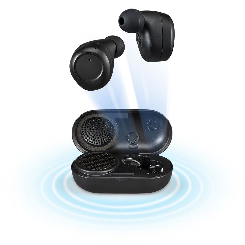 iLive Truly Wire-Free Earbuds with Charging Case and Speaker (IAEBTS410B) - Stereo - True Wireless - Bluetooth - 16 Ohm - 20 Hz - 20 kHz - Earbud