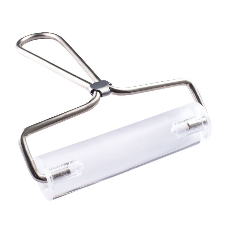 Acrylic Roller for Polymer Clay - 4" Clear Rolling Pin with Handle, Ceramics Clay Pottery DIY Craft Tool for Modelling, Shaping and Sculpting