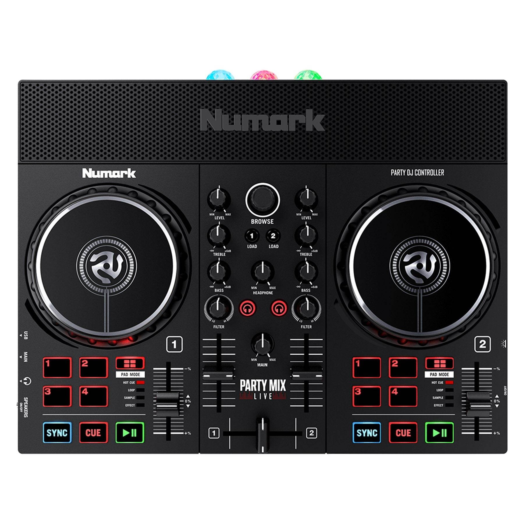 Numark Party Mix Live DJ Controller with Light Show and Built-in Speakers