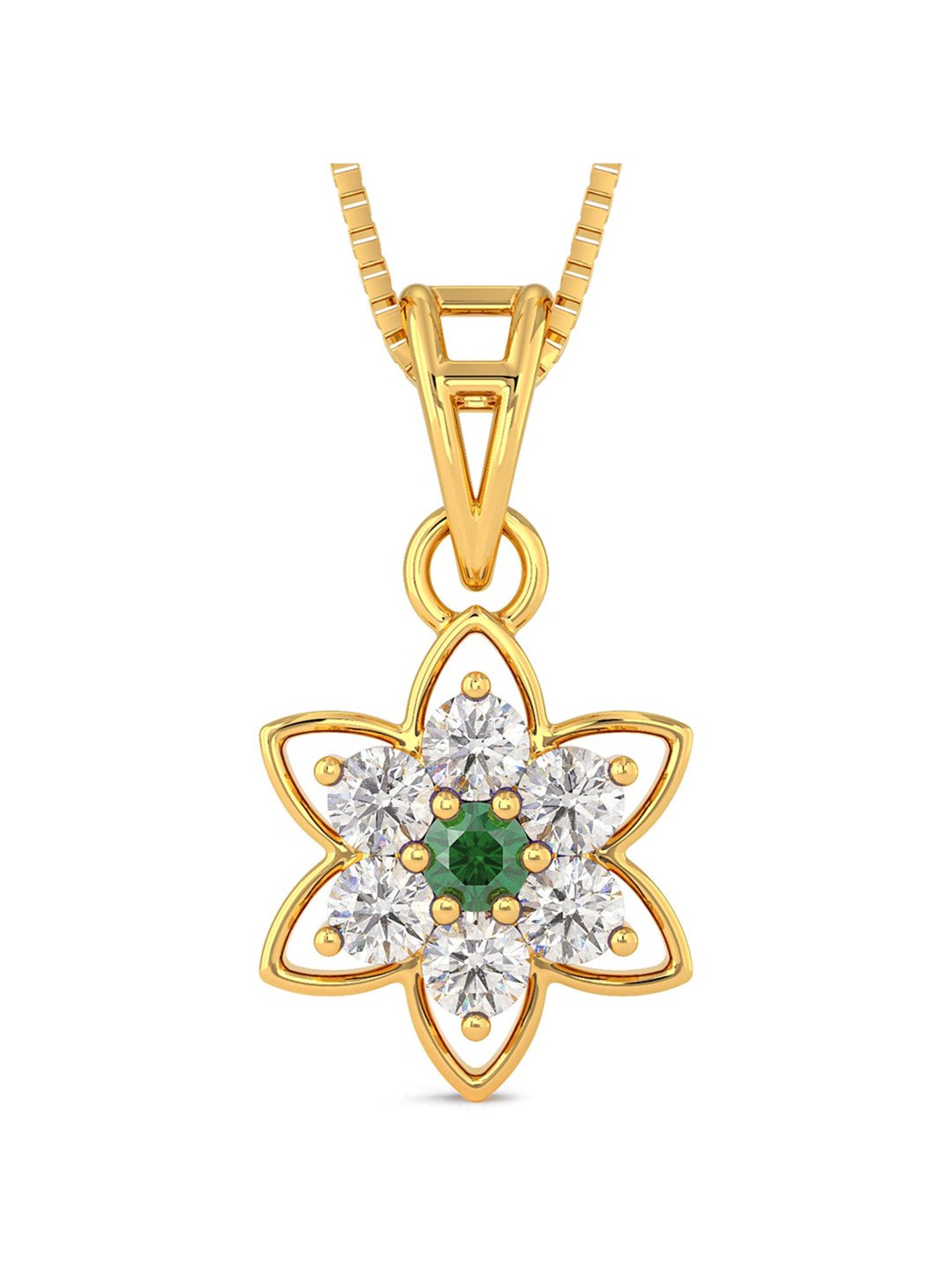 Joyalukkas 22k Gold Floral Pendant Set for Women