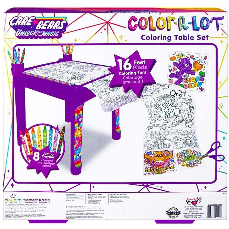 Fashion Angels Care Bears Coloring Table Set