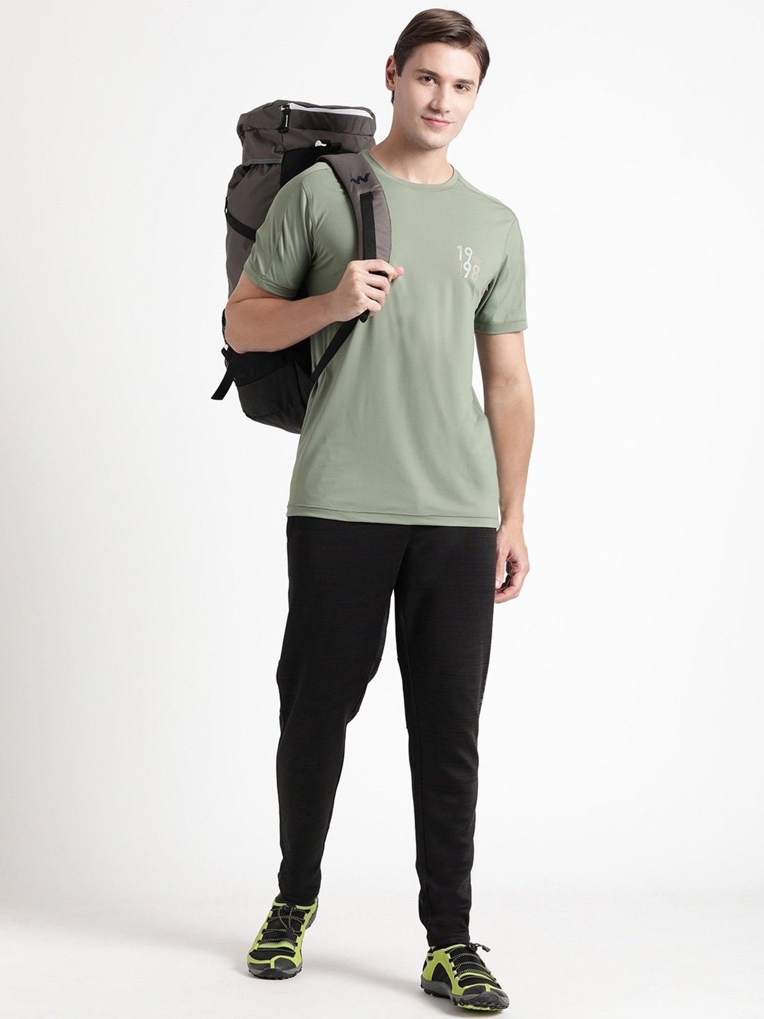 Wildcraft Sage Green  Regular Fit Sports T-Shirt