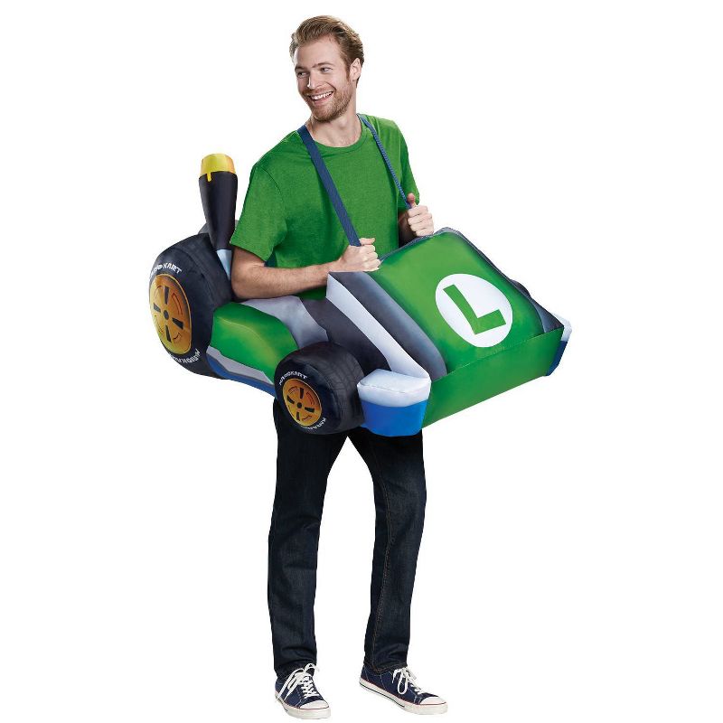 Adult Luigi Kart Inflatable Halloween Costume