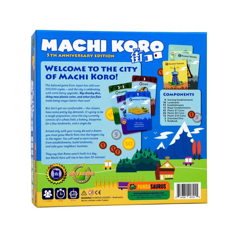 Pandasaurus Machi Koro Family Card Game 5th Anniversary Edition