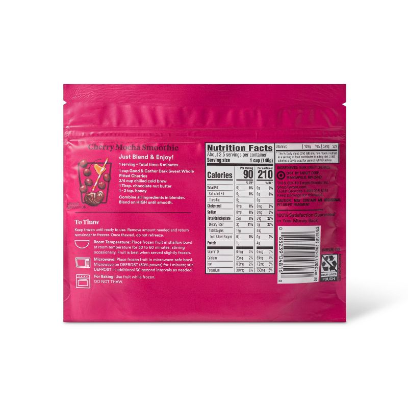 Frozen Dark Sweet Whole Pitted Cherries - 12oz - Good & Gather™