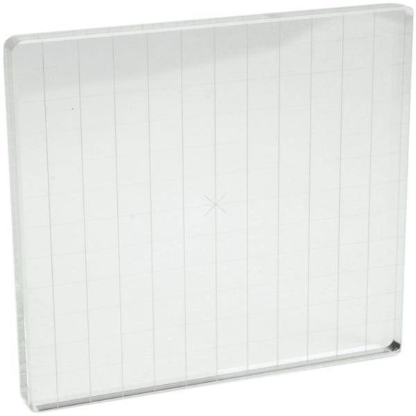 Apple Pie Memories Acrylic Stamp Block With Alignment Grid-6"X6"X.5" Thick