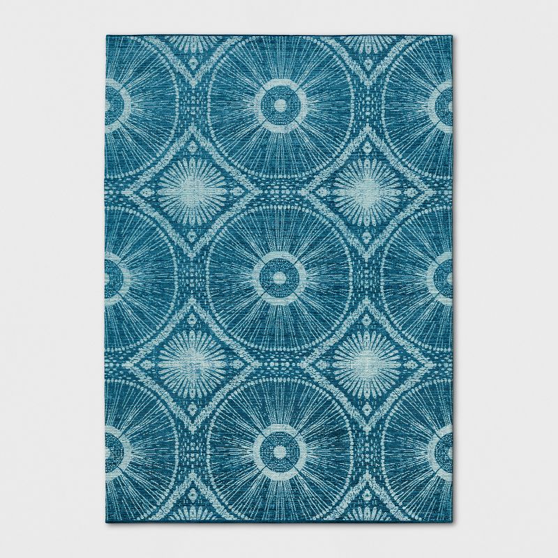 5'X7' Medallion Woven Area Rug Teal Blue - Opalhouse™