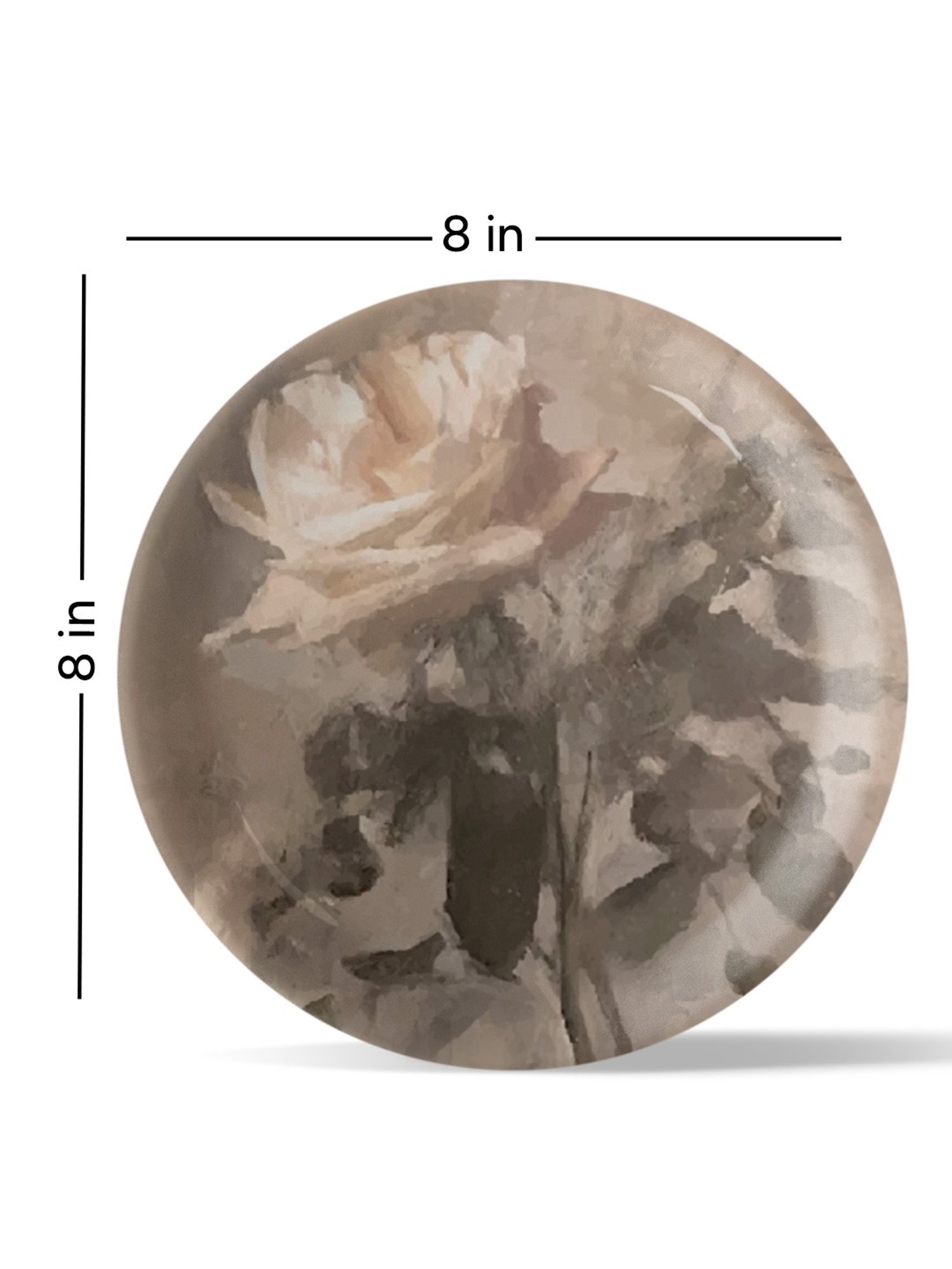 Nestroots English Rose Multicolor Porcelain Wall Plate