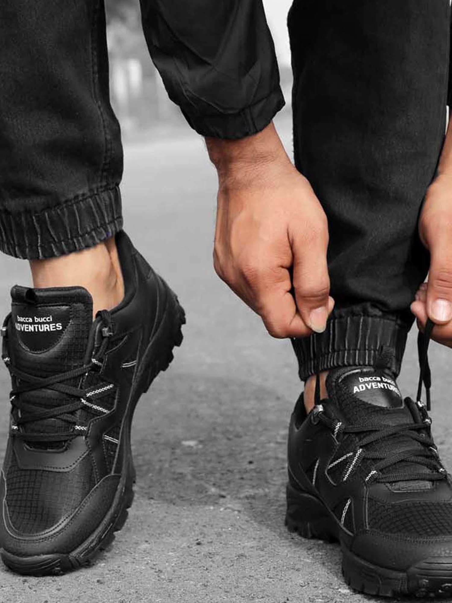 Bacca Bucci Men's ATLAS Black Outdoor Shoes