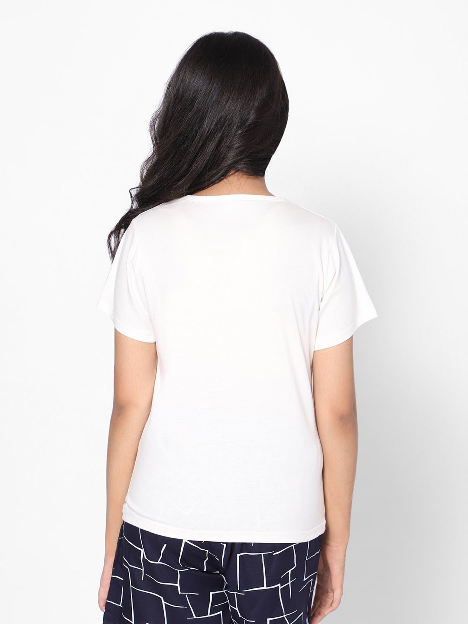 TeenTrums Girls White Printed T-Shirt