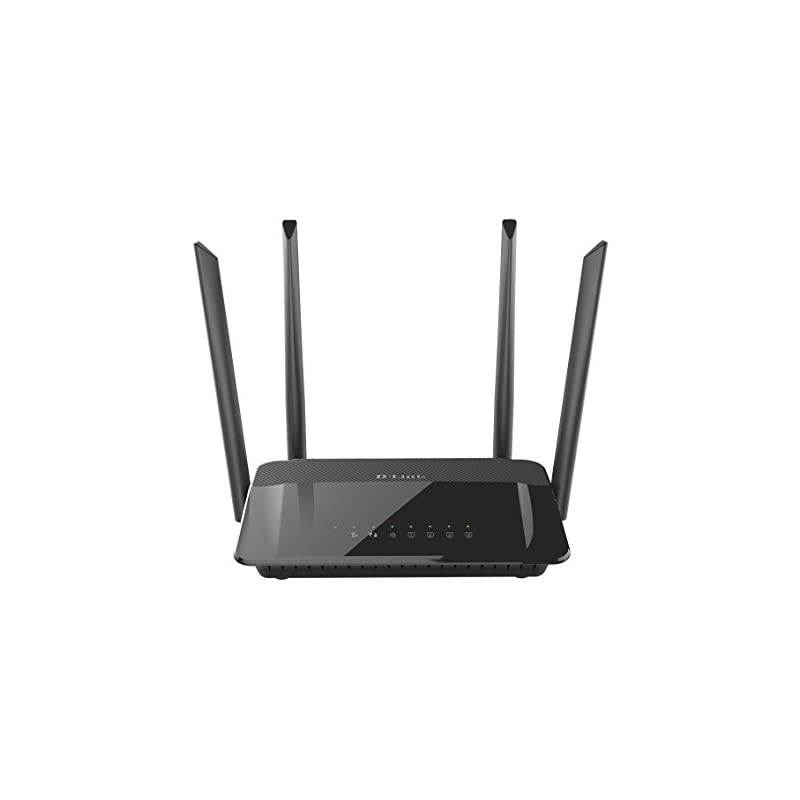 WiFi Router AC1200 Fast Ethernet Dual Band Wireless Internet for Home Gaming Parental Control WiFi DIR822US black