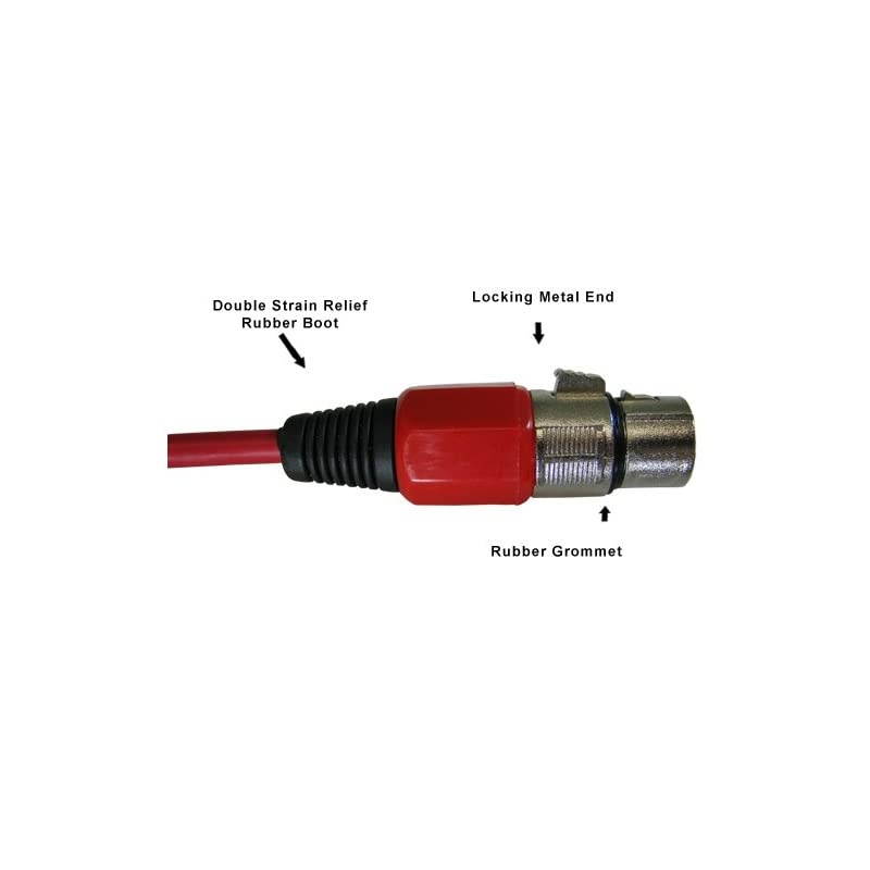 Male to Female 3pin Mic Microphone Lo-z Extension Cable Cord (25ft, Green)