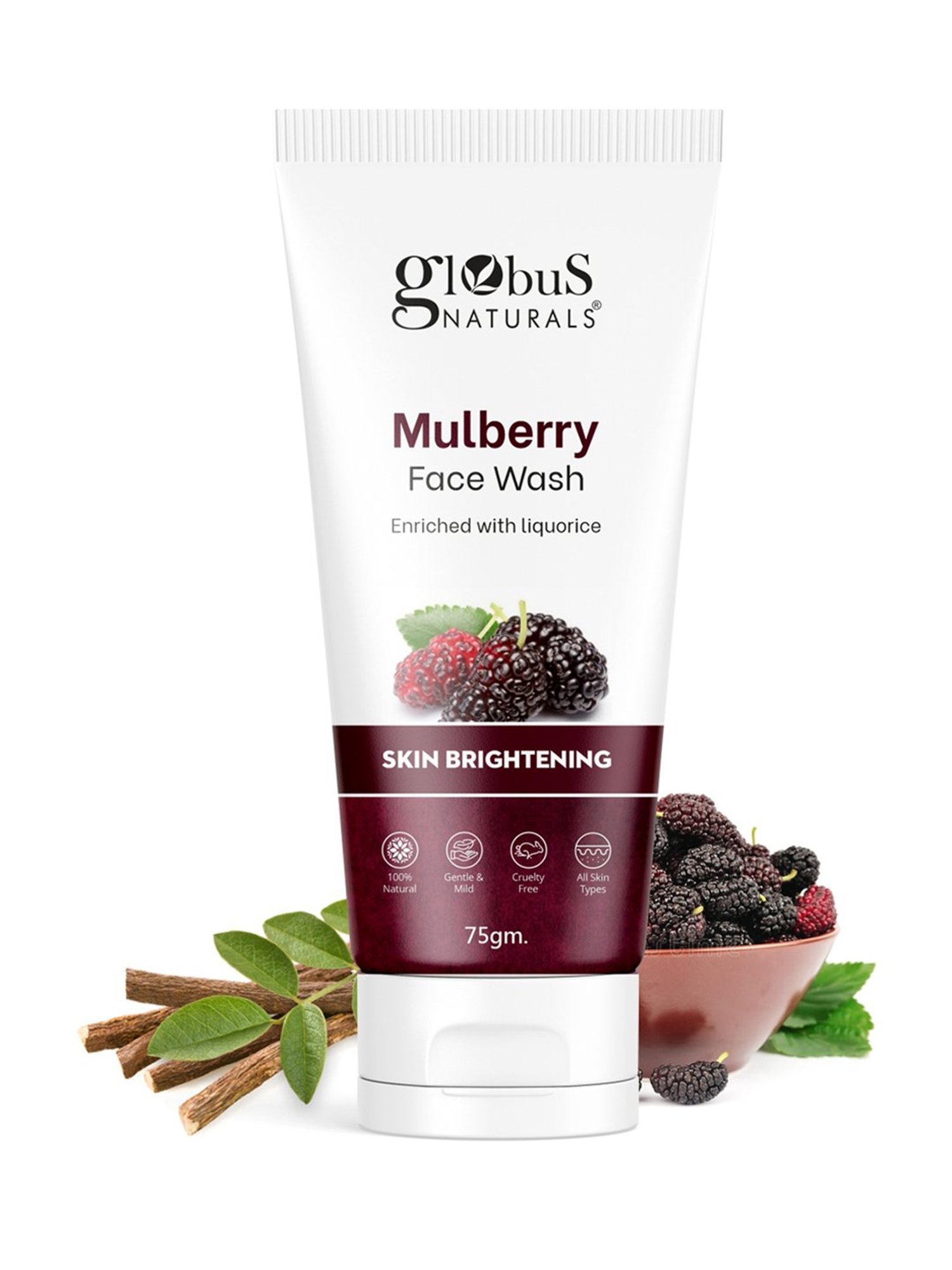 Globus Naturals Skin Brightening Mulberry Face Wash - Pack of 2