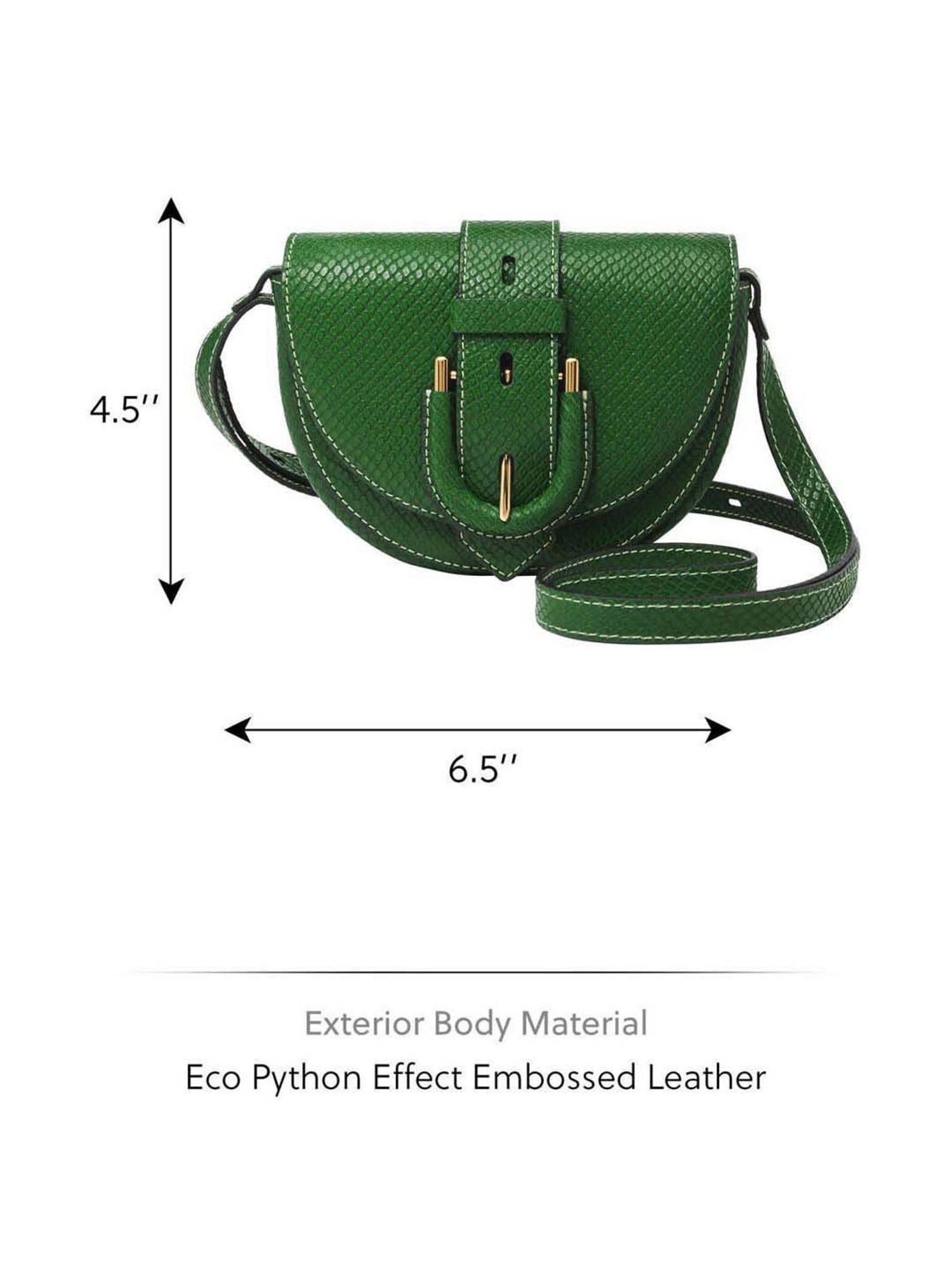 Fossil Harwell Green Textured Medium Sling Handbag