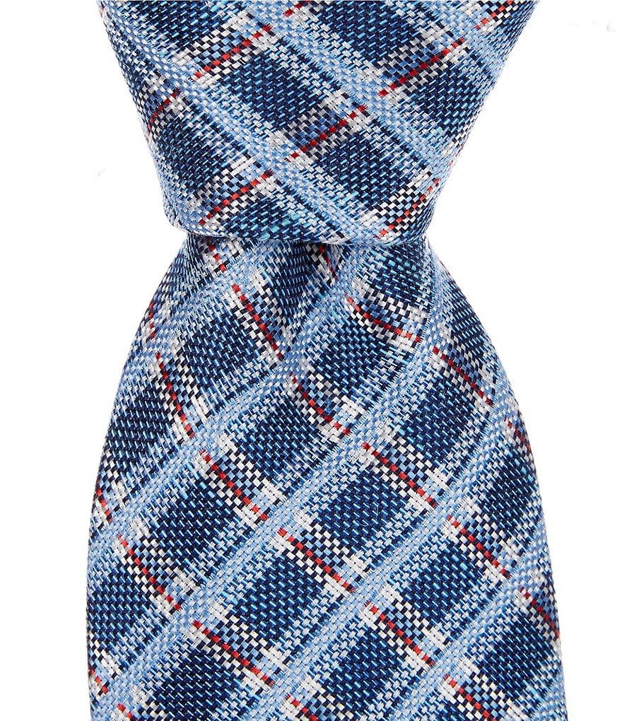 Cremieux Multi Plaid Narrow 3#double; Silk Tie