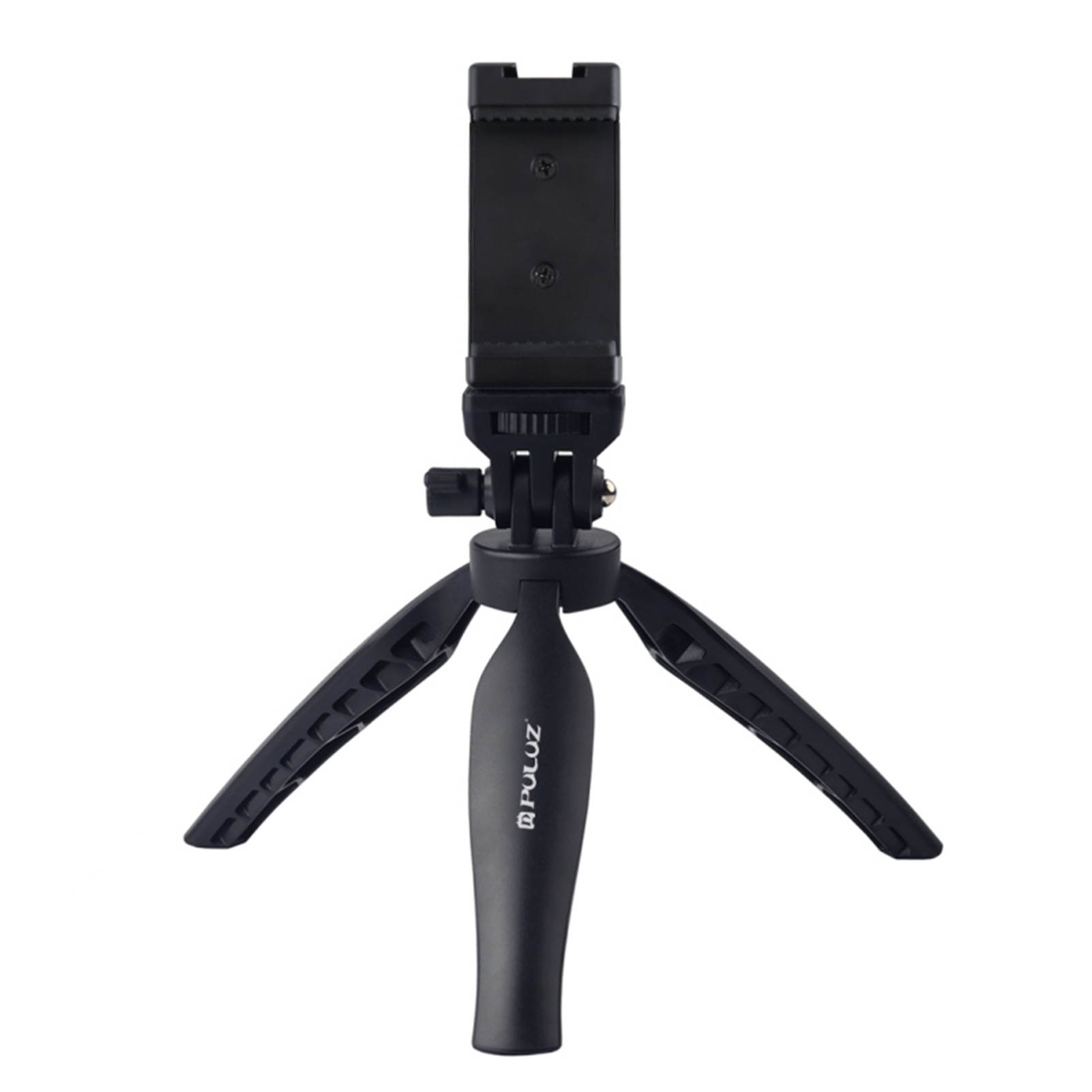 PULUZ Desk Plastic Tripod Mount with Phone Clamp & Adjusting Tripod Head for Mobile Phone Active Cameras