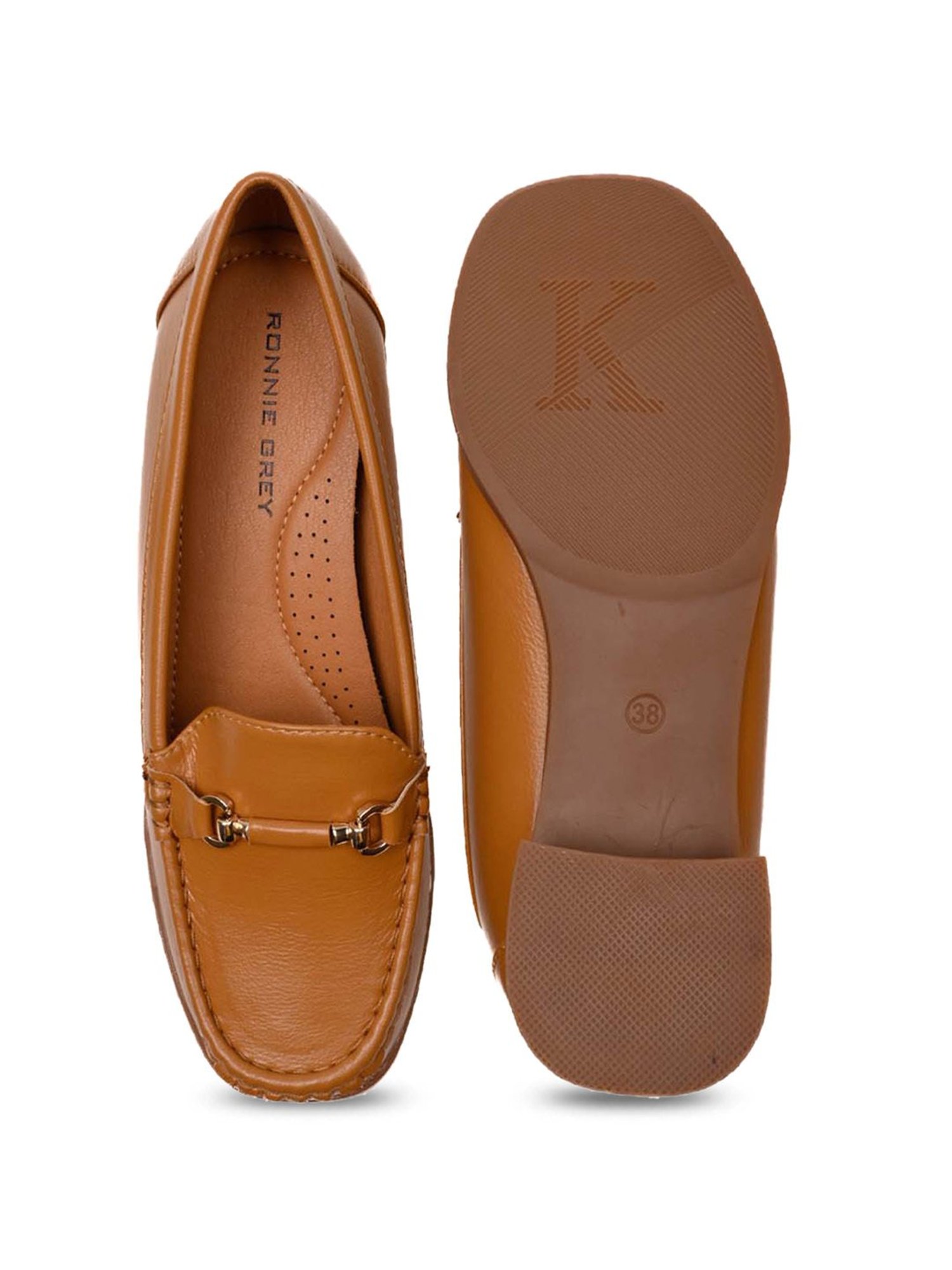 Ronnie Grey Women's Tan Casual Loafers