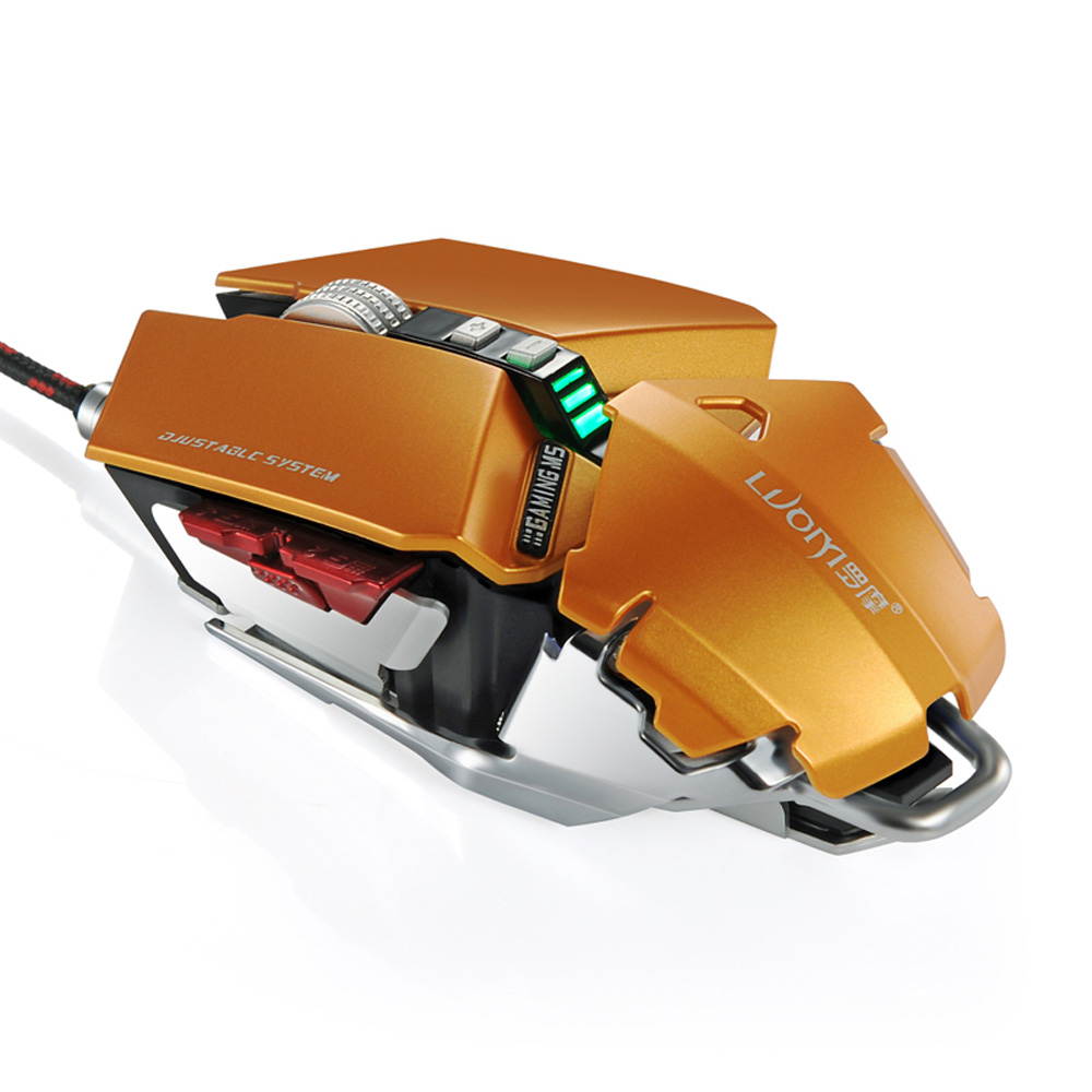 LUOM G50 4000DPI Gaming Mouse Game Optical Computer Mouse/Mice Professional Macro Programmable Not RGB LED USB Wired Mouse