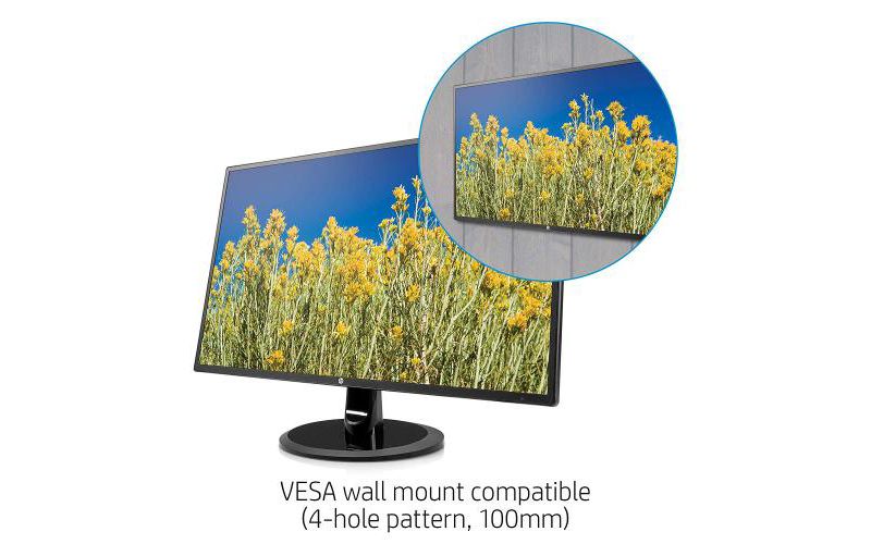 HP 27yh 27" Full HD Monitor Black - 1920 x 1080 Full HD display - In-plane Switching Technology - 5ms response time - Anti-glare panel