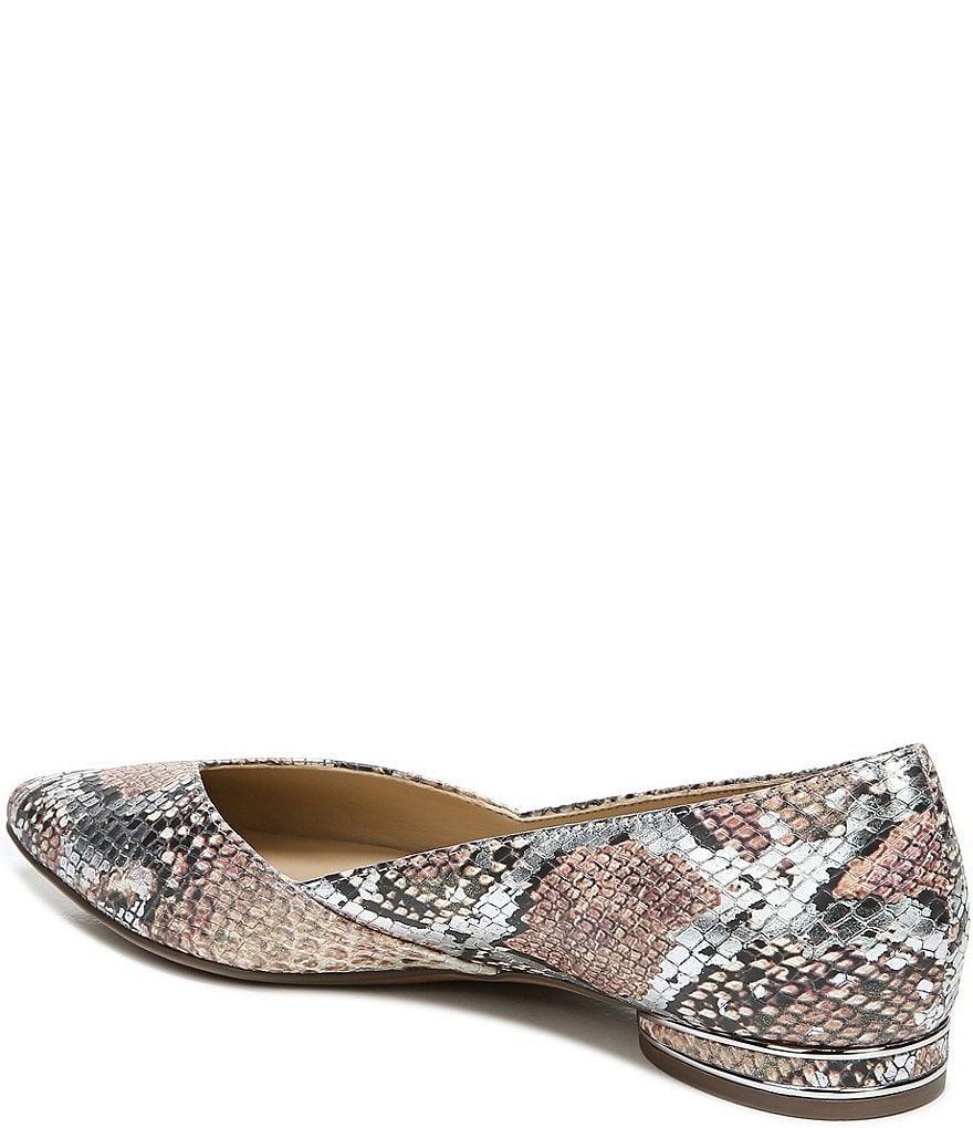 Naturalizer Havana Snake Print Leather Dress Flats