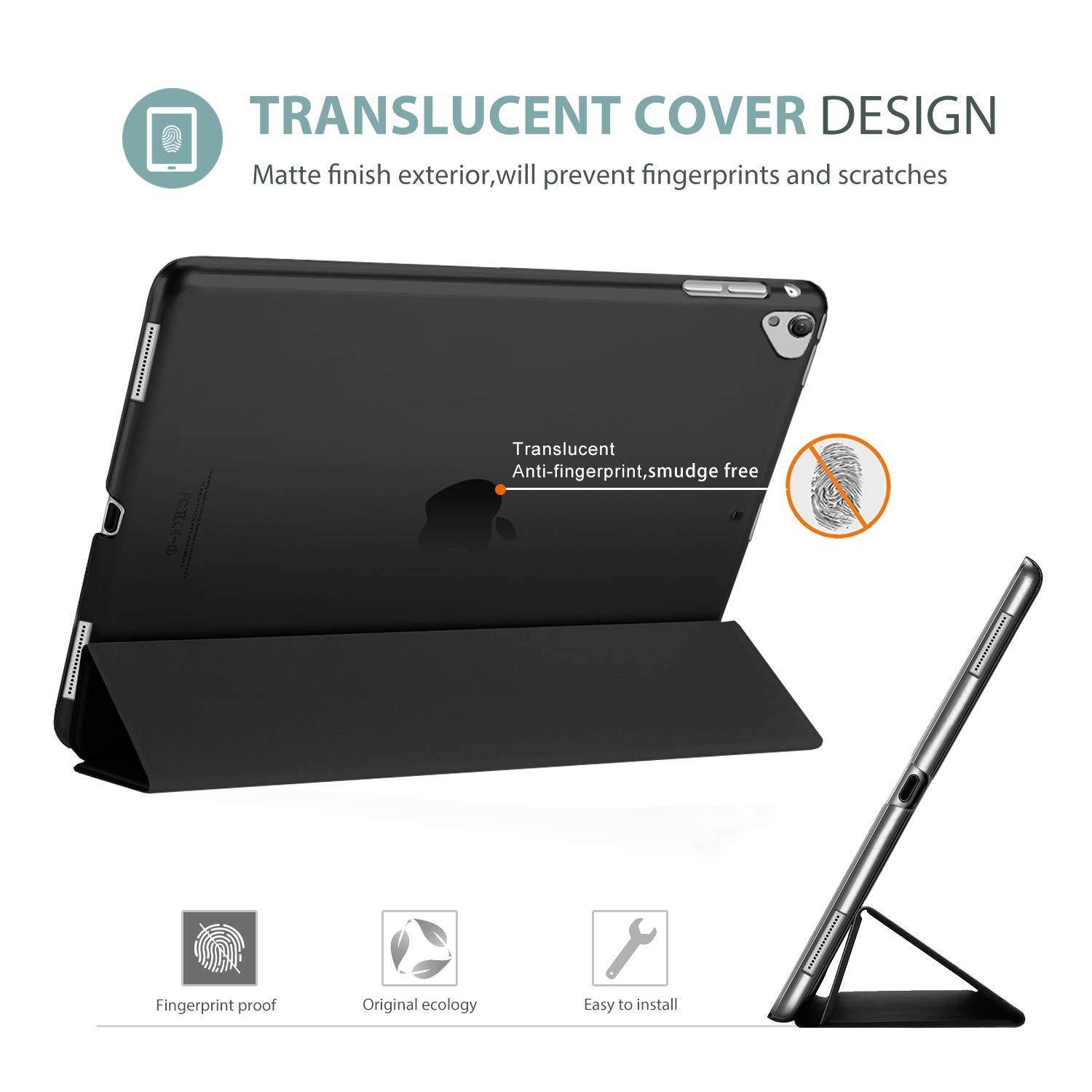 ProCase iPad Pro 12.9 2017/2015 Case (Old Model, 1st & 2nd Gen), Ultra Slim Lightweight Stand Smart Case Shell with Translucent Frosted Back Cover for Apple iPad Pro 12.9 Inch &ndash;Black