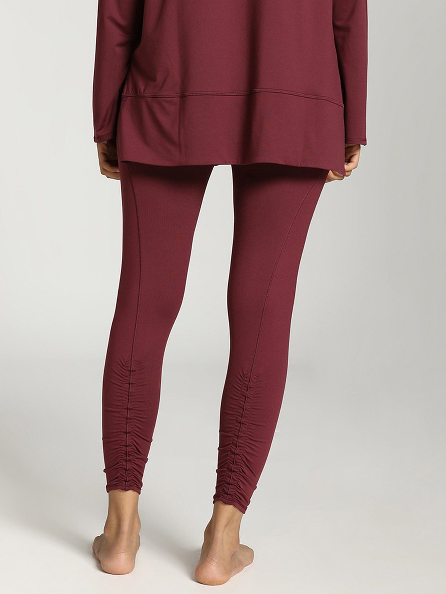 Puma Red Mid Rise Maternity Yoga Tights