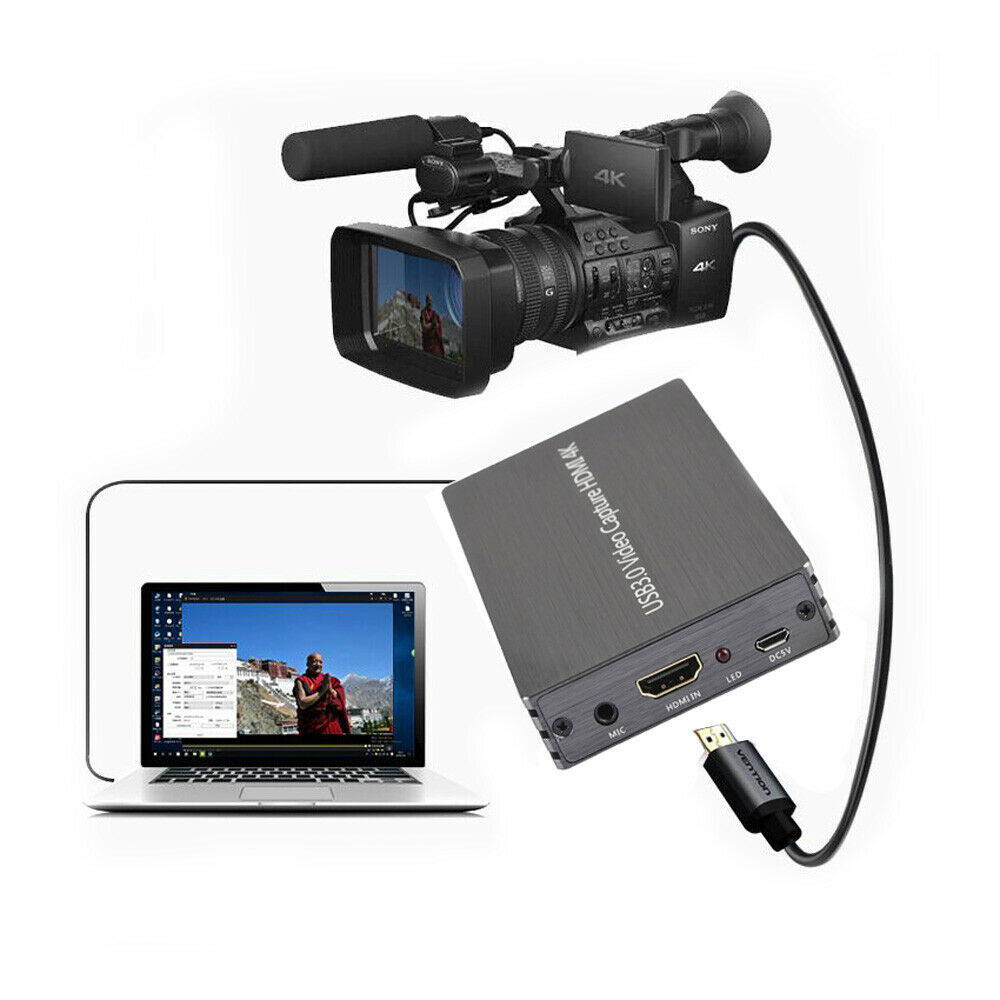 HDMI to USB3.0 Video Capture Adapter 4K 1080P Dongle Card for Linux Windows Mac