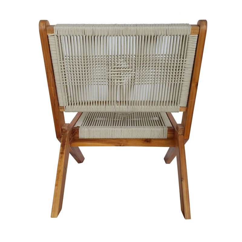 Acacia 3pc Outdoor Conversation Set with Folding Seating - Caramel - TK Classics