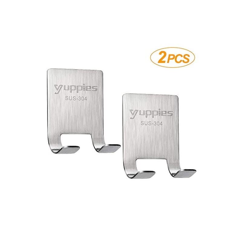 Holder for Shower, Shaver Hook Robe Towel Coat Hook, Waterproof Self Adhesive 304 Stainless Steel Multi Purpose Hooks (Holder and Case)