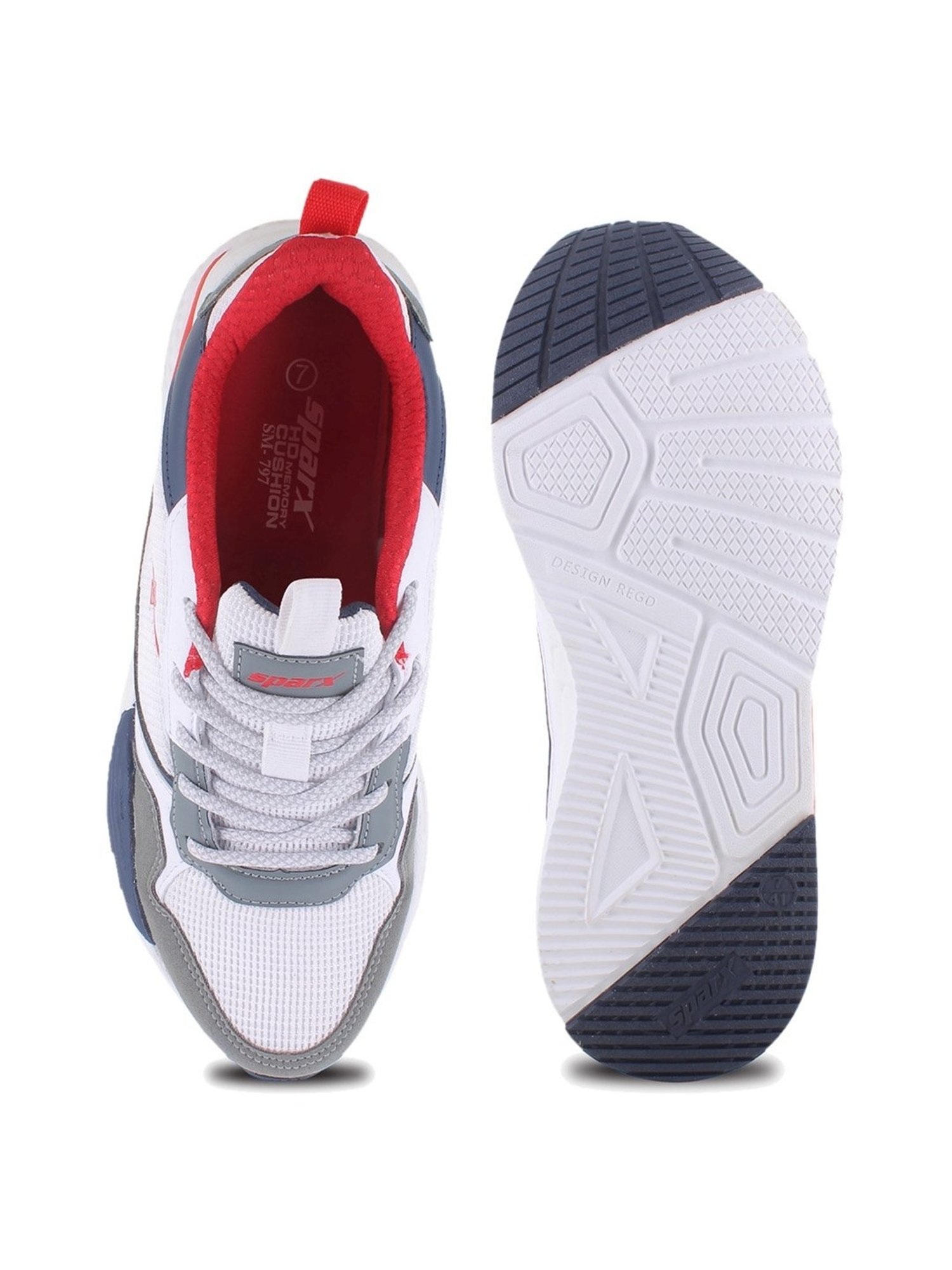 Sparx Men's White Casual Sneakers