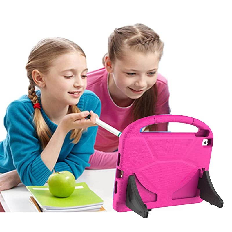 New iPad 102 Case 20202019 iPad 8th7th Generation Case with Builtin Screen Protector Shockproof Light Weight Handle Stand Kids Case for iPad 102 20192020 Latest Model Rose