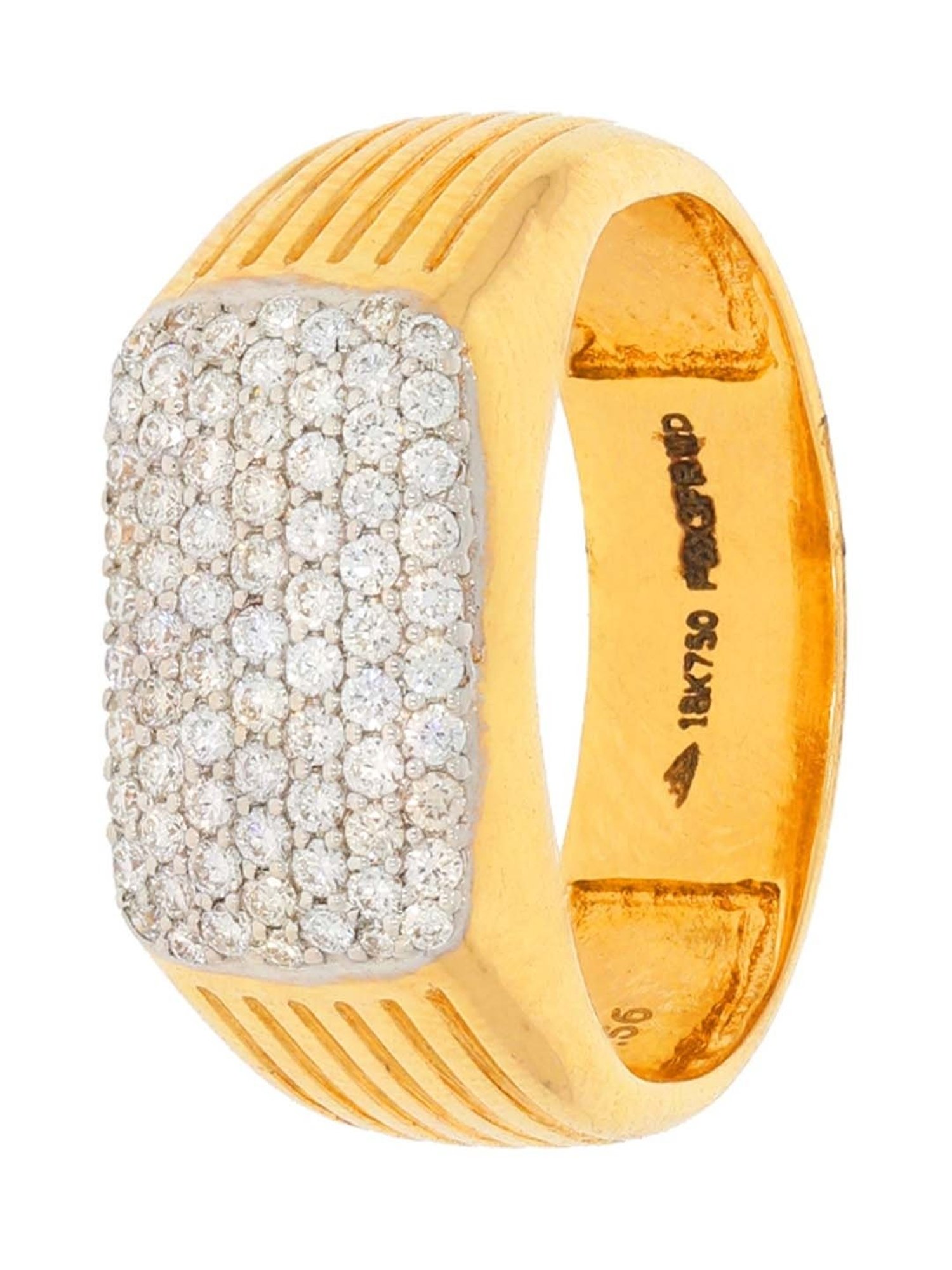 Waman Hari Pethe Jewellers 18k Gold & Diamond Ring for Men