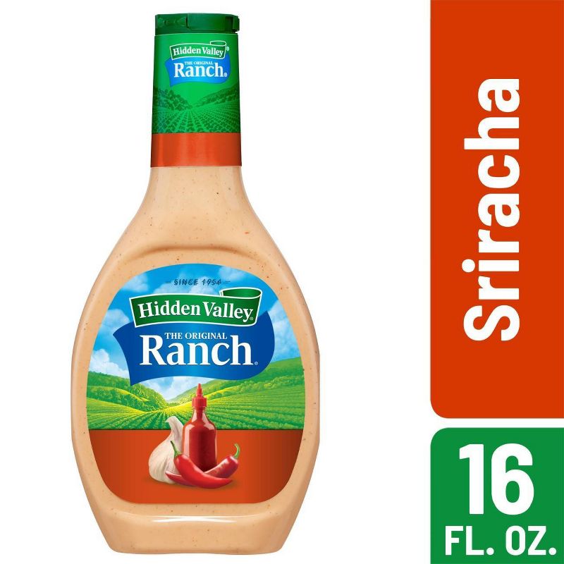Hidden Valley Siracha Ranch Salad Dressing & Topping - Gluten Free - 16fl oz