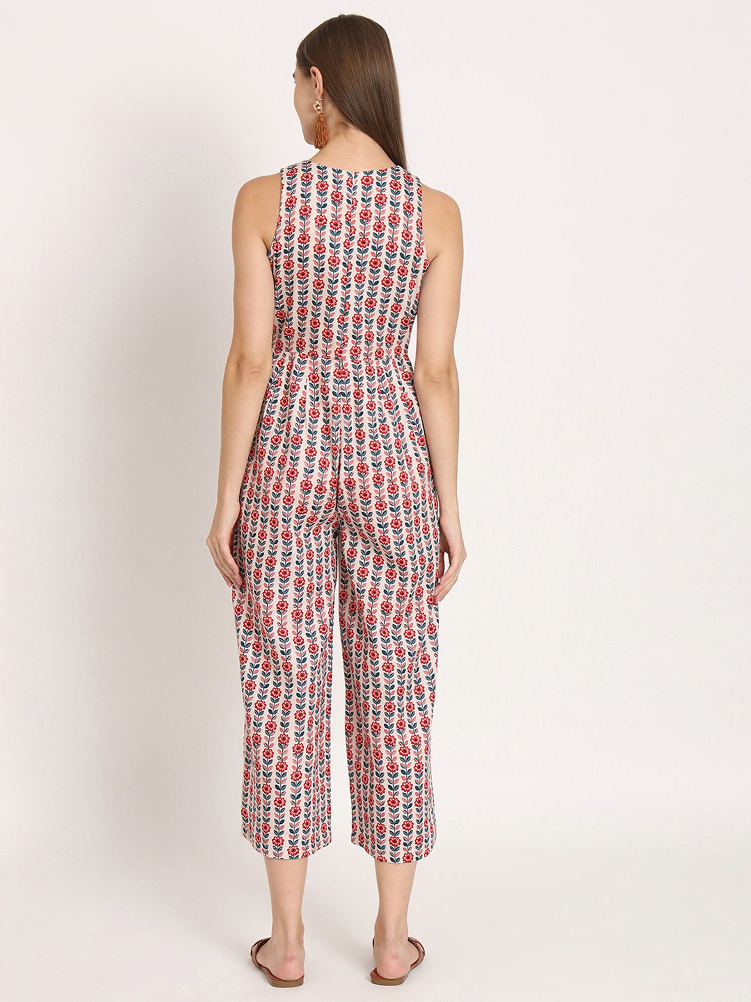 Moomaya Multicolor Floral Print Jumpsuit