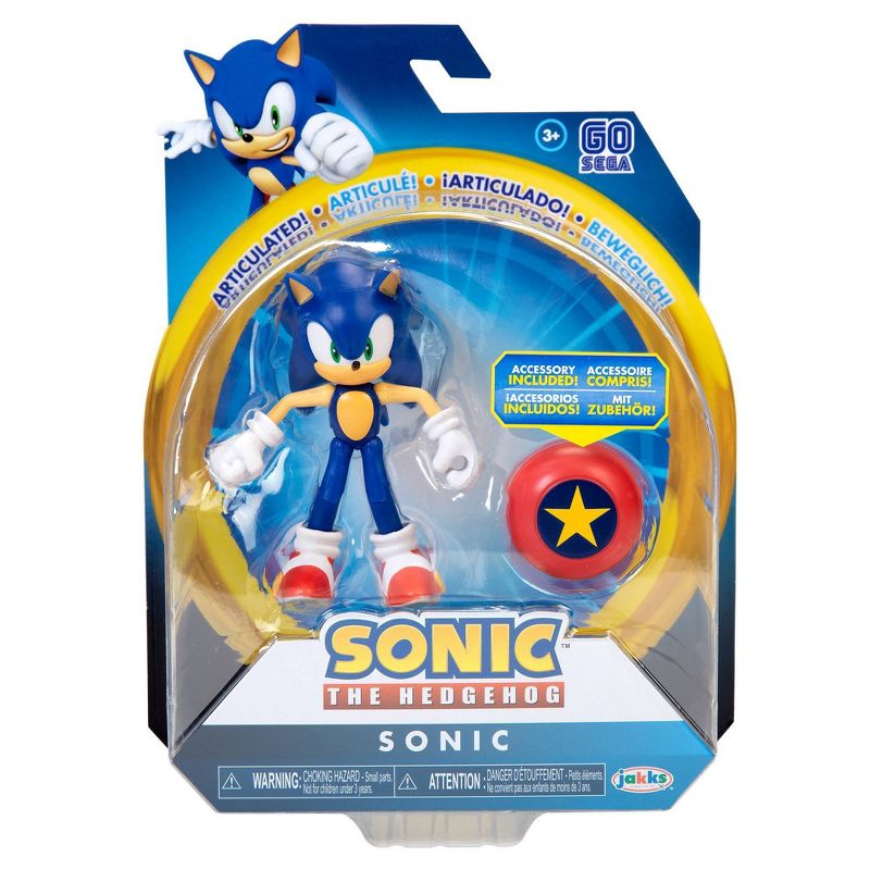 Sonic the Hedgehog 4" Modern Sonic with Star Spring Wave 1