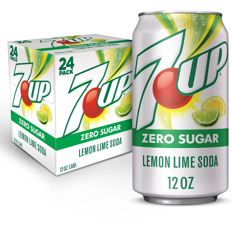7UP Zero Sugar Soda - 24pk/12 fl oz Cans