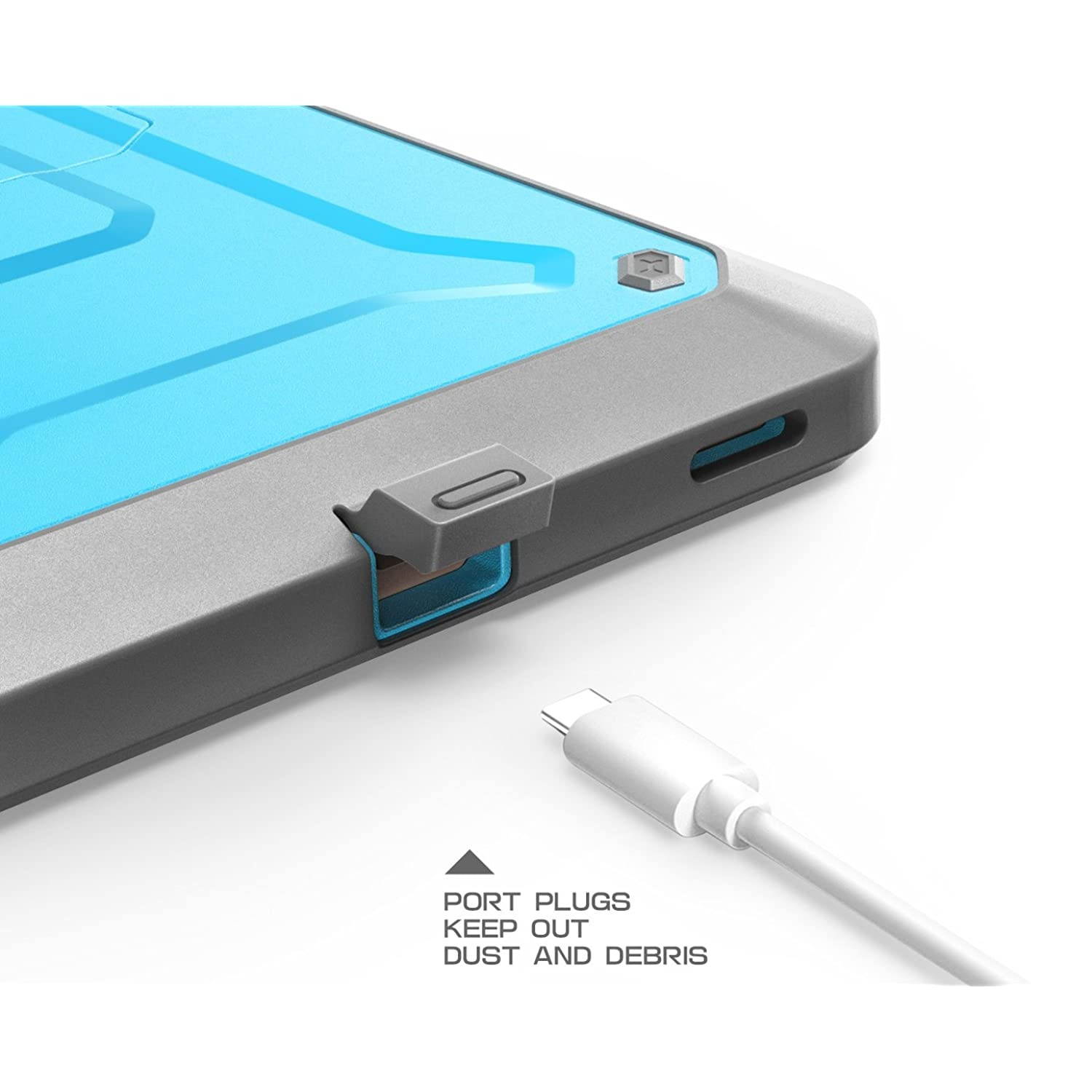 Galaxy Tab A 8.0 Case 2017, NOT Fit 2015 Tab A 8.0 SM-T350 SUPCASE UB PRO Full-Body Rugged Protective Case with Built-in Screen Protector for Samsung Galaxy Tab A 8.0 SM-T380/T385 (2017) (Blue)