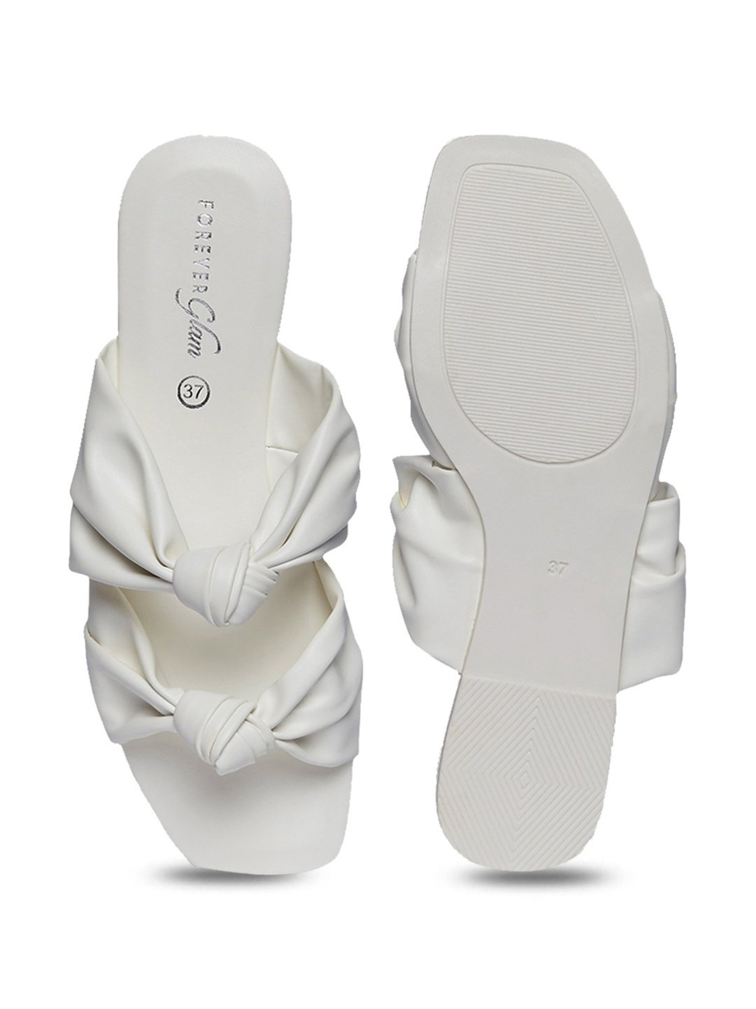 Forever Glam by Pantaloons Women's White Casual Sandals