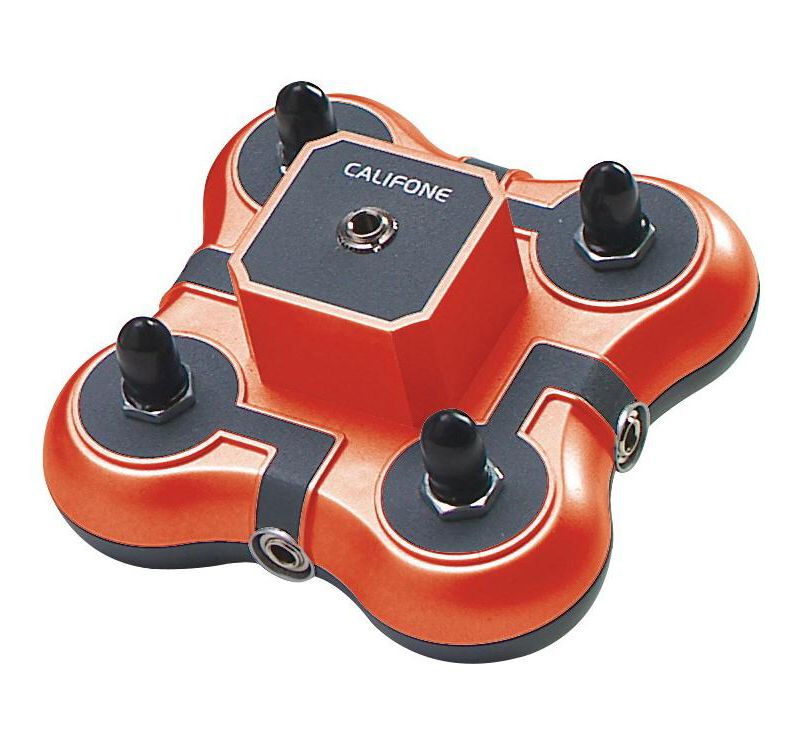 Califone Listening First 1114-RD Stereo Jackbox, 4-Position, Red